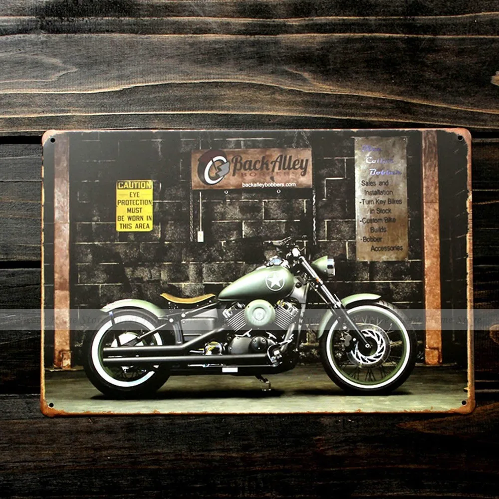 

Cool Motorcycle Bike Tavern Garage Metal Tin Sign Poster Pub Bar Wall Plaque Birthday Valentine's Day Gift Metal Painting