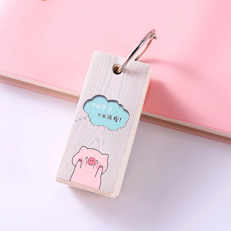 pig 4 1 шт. Розовый Милый Kawaii вкладыш канцелярский блокнот для заметок карманный портативный свинья КИТ животные память блокнот домашний офис школьные принадлежности - Цвет: pig 4