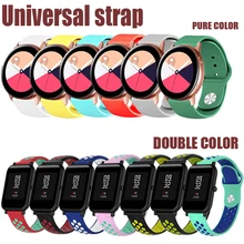 18 мм/20 мм/22 мм Универсальный ремешок для наручных часов для samsung Galaxy/gear s3/Amazfit Bip huawei/Withings/замена силиконовый ремешок Wristban