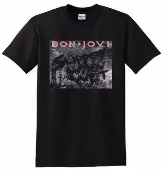 

BON JOVI T SHIRT Slippery When Wet Vinyl Cd Cover S-XXXL T Shirt Casual O-Neck Newest 2018 Fashion Short Sleeve T-Shirt Tops