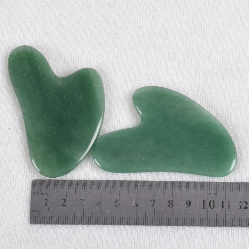 Набор инструментов Gua Sha натуральный камень авантюрин для спа иглоукалывания