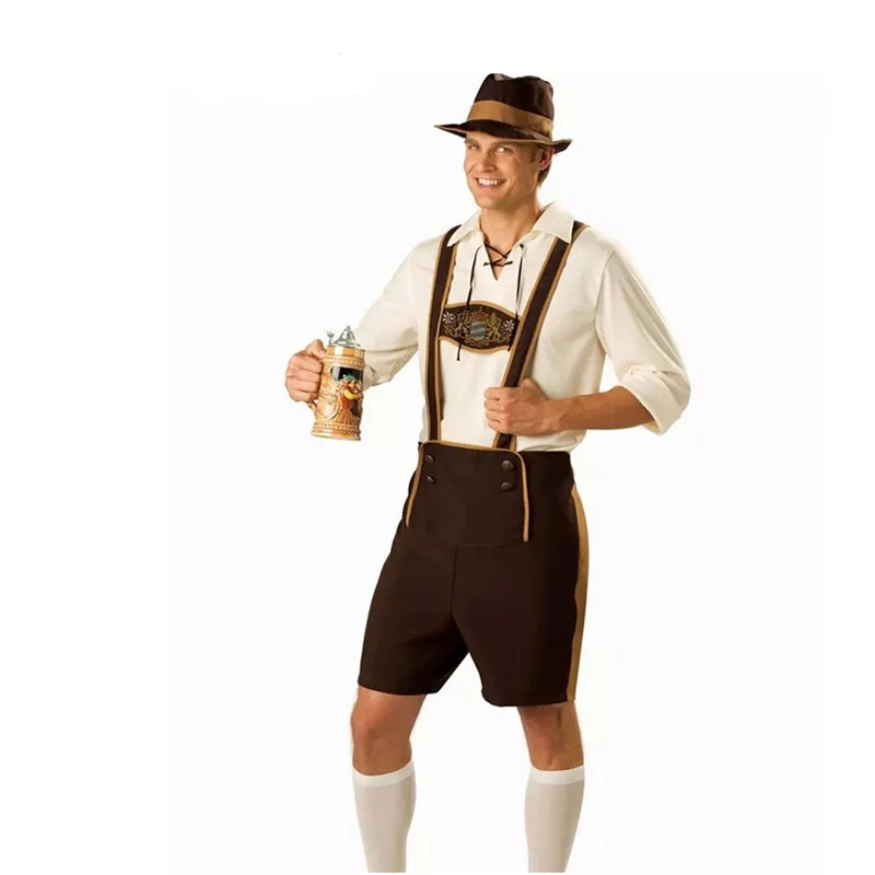 Plus Size Xxl Oktoberfest Costume Men Traditional German Bavarian Beer Male Cosplay Halloween