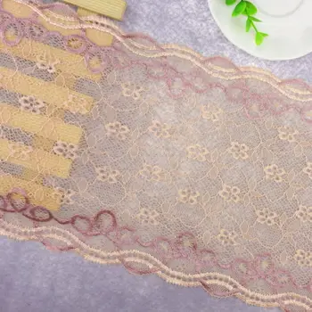 

#92 Lace 19.5CM Wide 2 yards/lot Stretch Elastic Lace Edge Trim Sewing Supplies Handmade Crafts Ribbon Fabric Garments