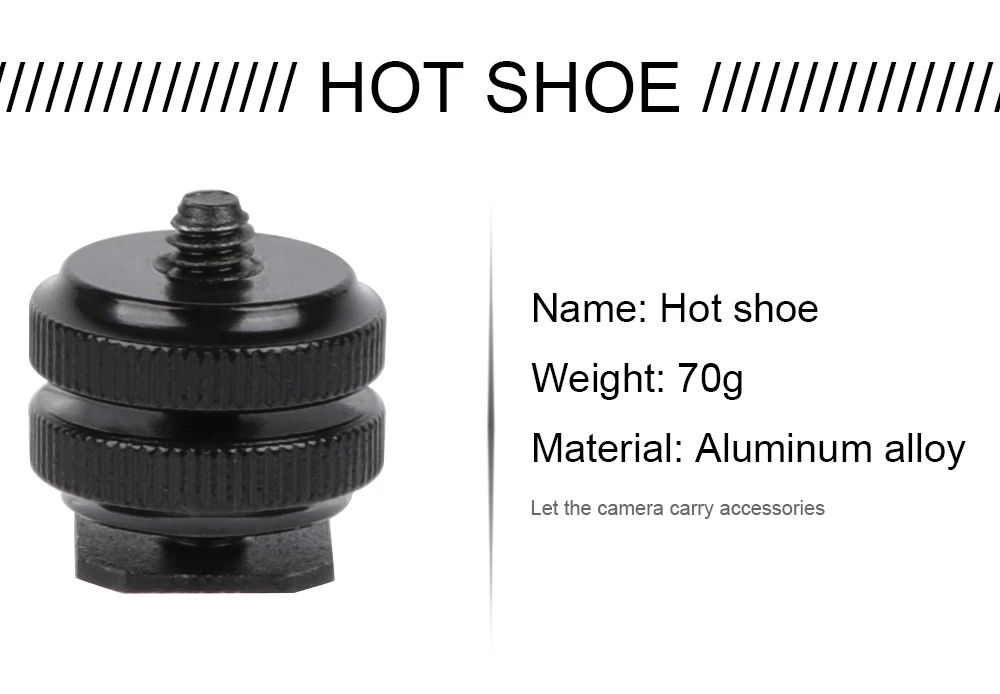 Professional Accessories 1/" Hot Shoe Adaptor With Tripod Mount Adapter For Camera GoPro Hero 8 7 6 5 4 3