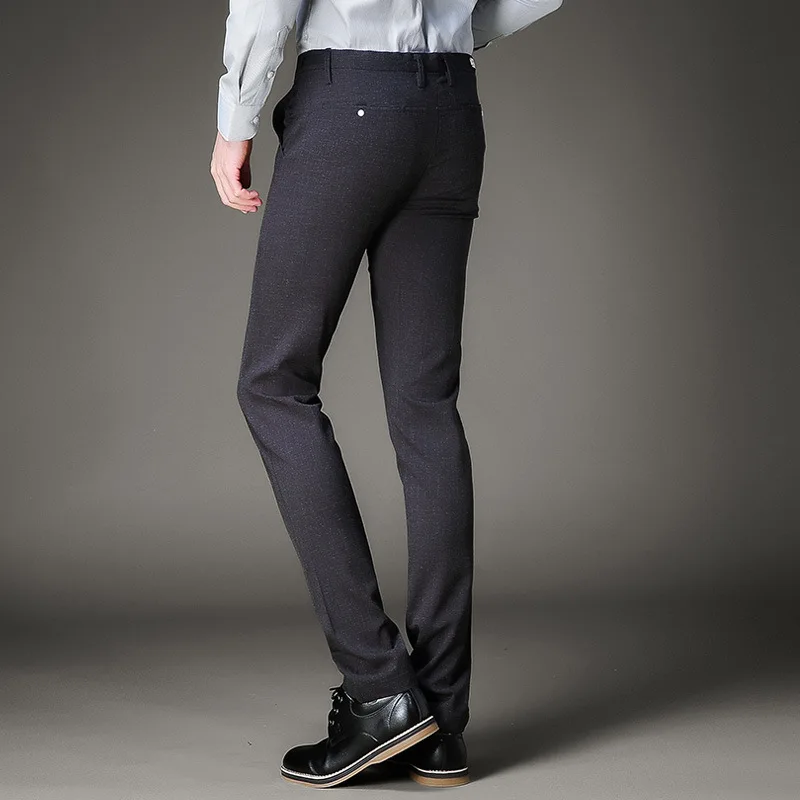 Jbersee Формальные Мужские модельные брюки Slim Fit Свадебные мужские костюмные брюки деловые мужские s брюки повседневные льняные летние костюмы брюки - Цвет: black gray