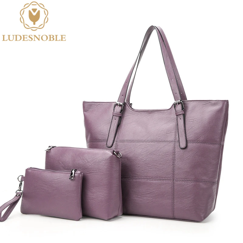 LUDESNOBLE Luxury font b Handbags b font Women Bags Designer Shoulder Bags Women Leather font b