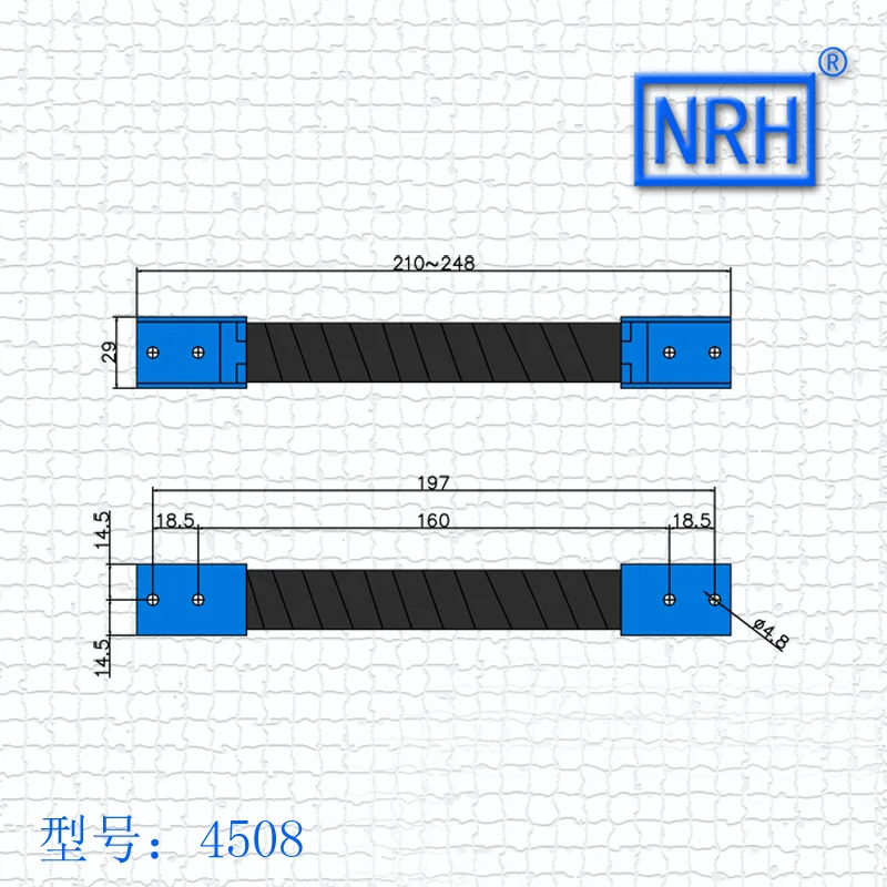 NRH4508 телескопическая ручка пружинная ручка для багажа коробка с тяговым стержнем ручка