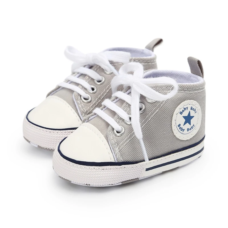 Toddler Kids Boys Girls Shoes Spring /autumn Canvas Sneakers High Top Lace Up Baby Shoes Casual First Walkers - Цвет: A9