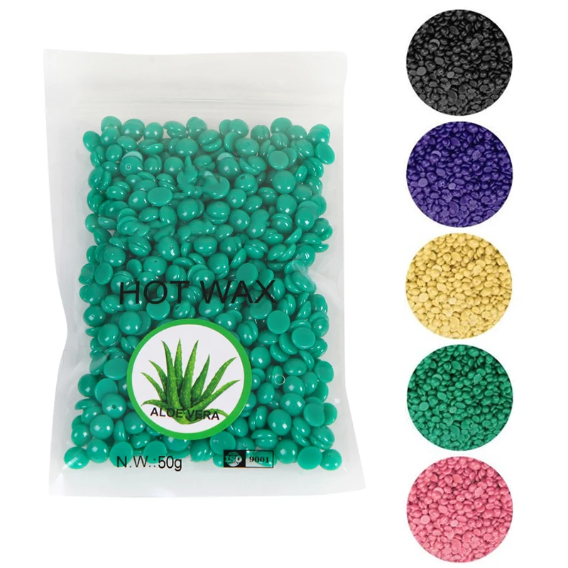 

New Arrival 1 Bag 100g No Strip Depilatory Hot Film Hard Wax Pellet Waxing Bikini Hair Removal Bean Navy Wholesale TSLM2
