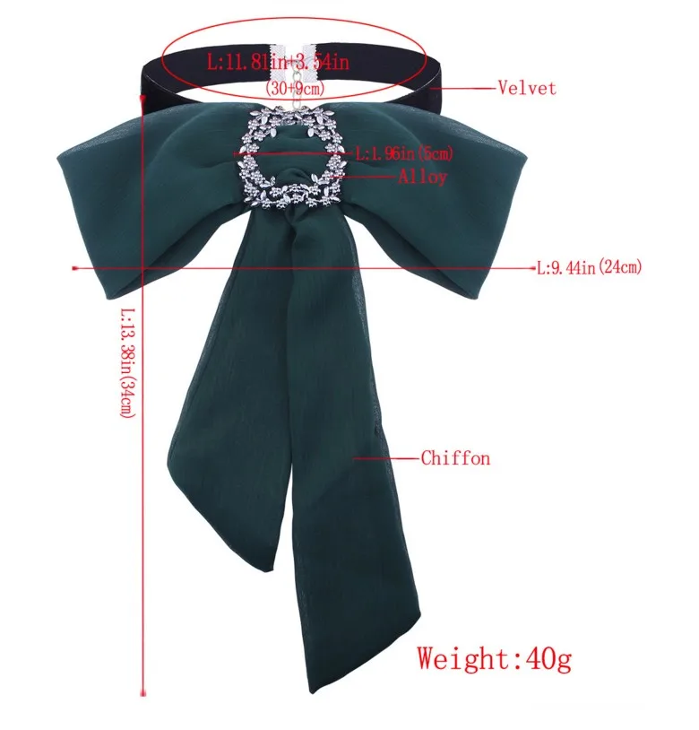 Модные ювелирные изделия для девочек шифоновая ткань Чокеры ожерелье s для женщин тренд галстук-бабочка короткое ожерелье ошейники
