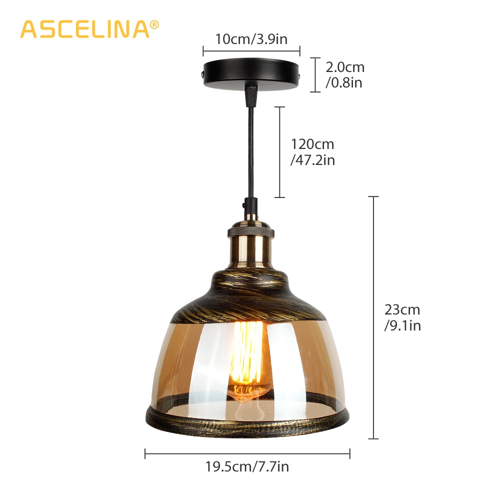 Templer Lighting TP-11-002-10 Glass and Metal Industrial Pendant Lights 1-Pack Classic Templer Lighting TP-11-002-10 Glass and Metal Industrial Pendant Lights 1-Pack Classic