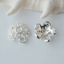 Sólido 925 sterling silver flor bead cap, spacer bead caps, jóias de prata diy apreciação/componentes, por atacado