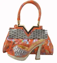 New Design Italian Shoe with Matching Bag Fashion Italy Shoe and Bag To Match African Women Sandal Shoes For Party 1308-38