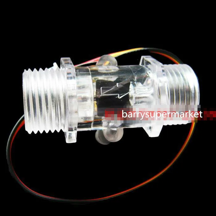 Water Flow Meter Flowmeter Hall Flow Sensor indicator counter caudalimetro Transparent G12 0.5-25Lmin 1.2MPa F=6Q Flow sensor 5