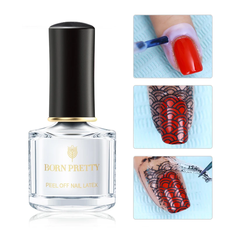 

BORN PRETTY 6ml Odor-free Nail Art Latex Peel Off Liquid Anti-overflow Glue Nail Edge Protection Nail Care Tool