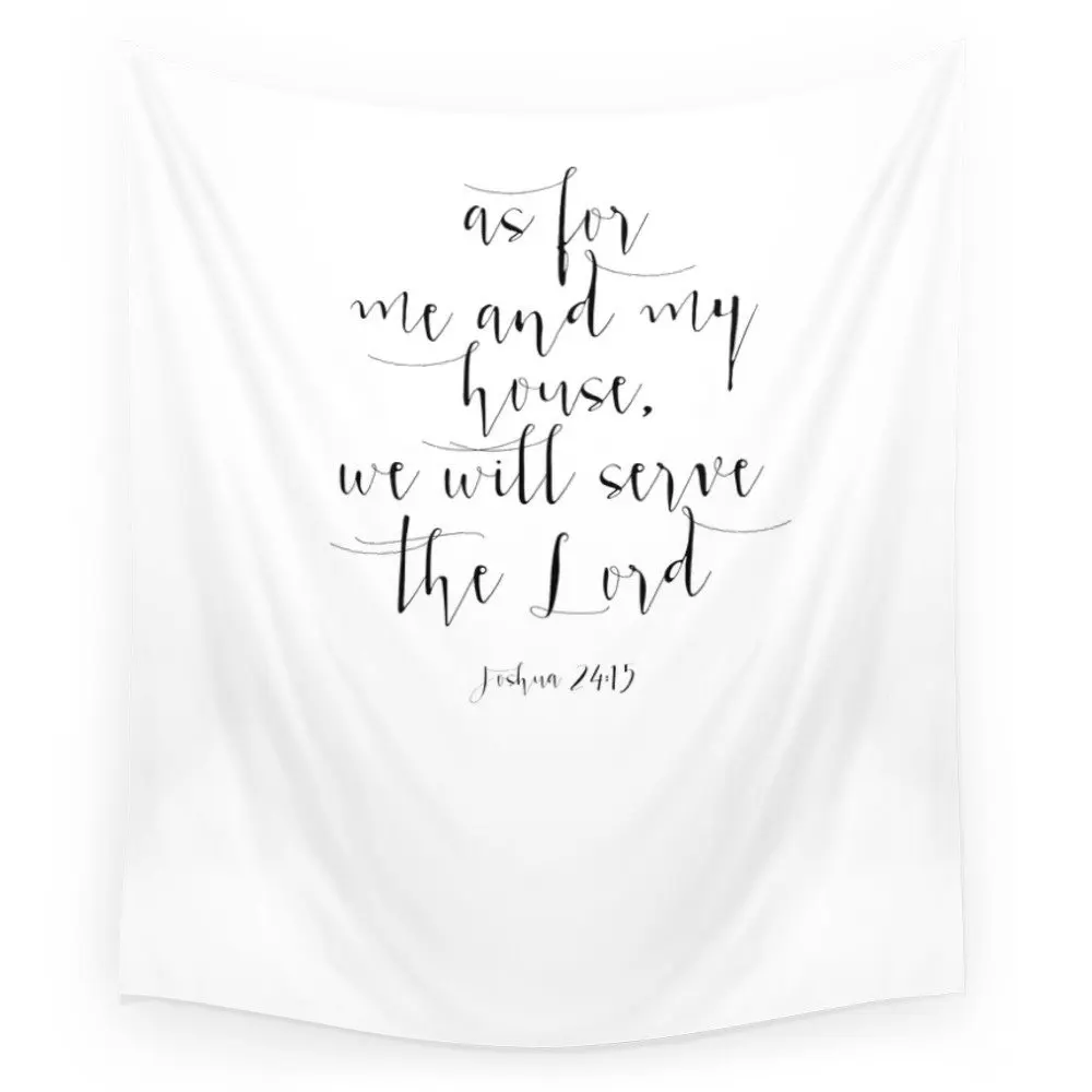 

Bible Verse Joshua 24:15 Christian Quote Bible Verse Print Bible Verse Quote Christian Wall Art Gift Wall Tapestry