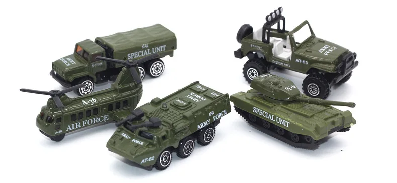 Children's toy cars,Simulation model of alloy car,Alloy military model/tanks plane,5/set,Christmas gifts for children.