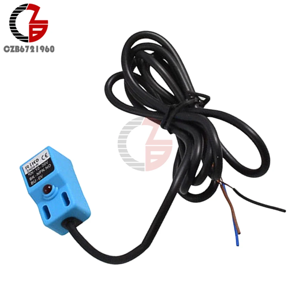 Синий SN04 N 4 мм индуктивный датчик обнаружения NPN NO DC 10 30 в|npn no|npn dcnpn proximity sensor |