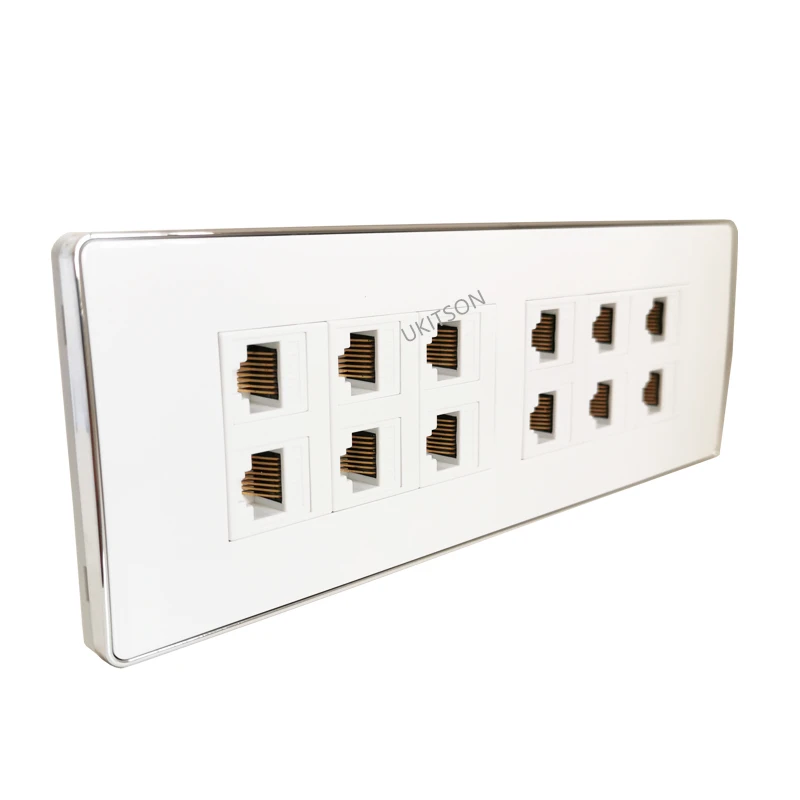 118 Type 12 Ports Silver Edge CAT6RJ45 Wall Outlet pic 4