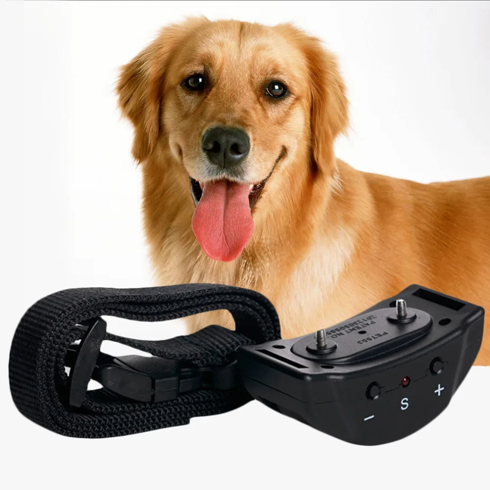 Hoopet ошейник для собак с защитой от кора, автоматическая вибрация, ударная тренировка, Стоп лай, удерживающий кора, кожаный поводок, Прямая поставка