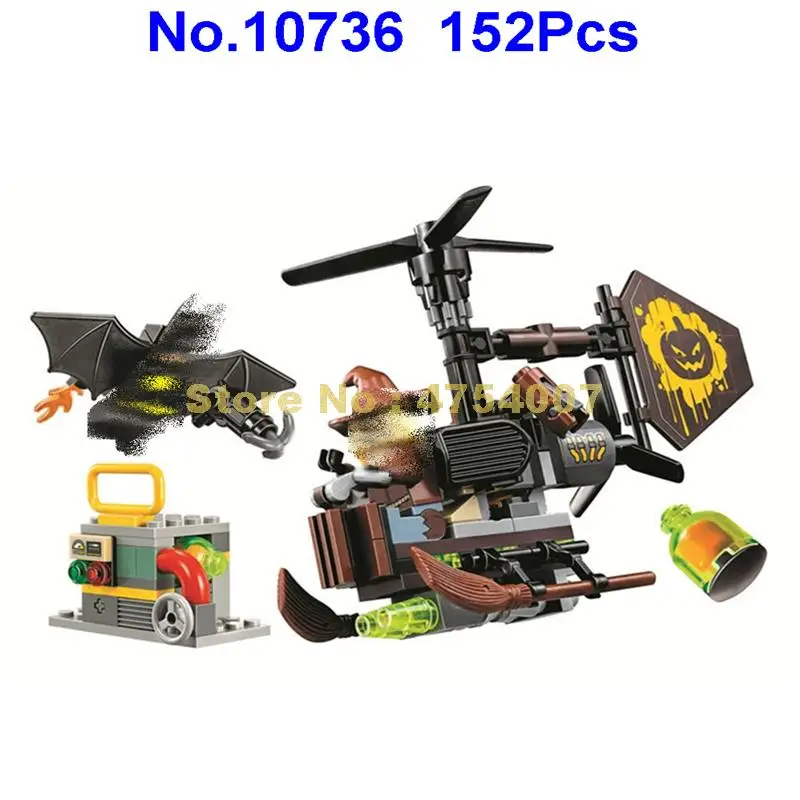 

10736 152pcs batman movie scarecrow fearful face-off bela building block 70913 Toy