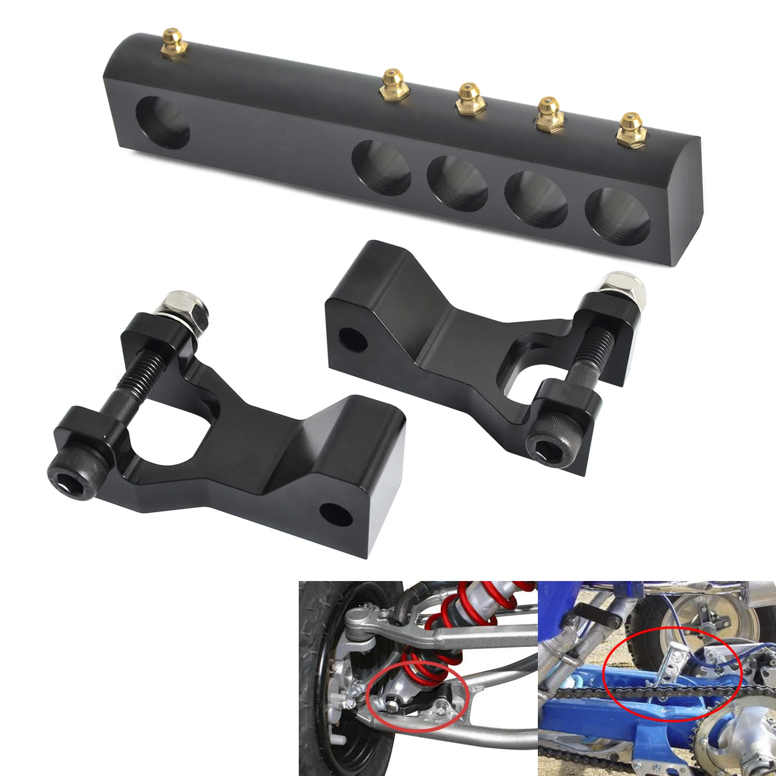 Kit de delantero y trasero para ATV, para Yamaha Warrior 350 YFM350X 1987 2004 Banshee 350 YFZ350 1987 2008 ATV, negro|atvs atvs|atv frontatv kit - AliExpress