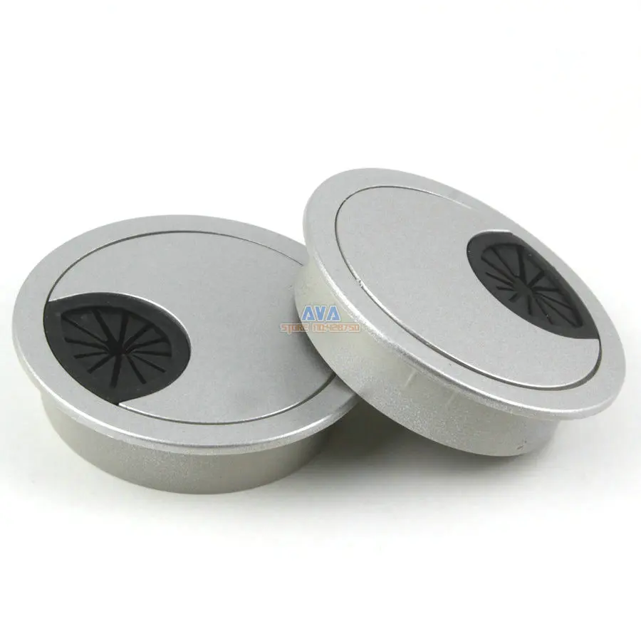 10 Pieces 50mm Plastic Computer Desk Table Cable Grommet Hole