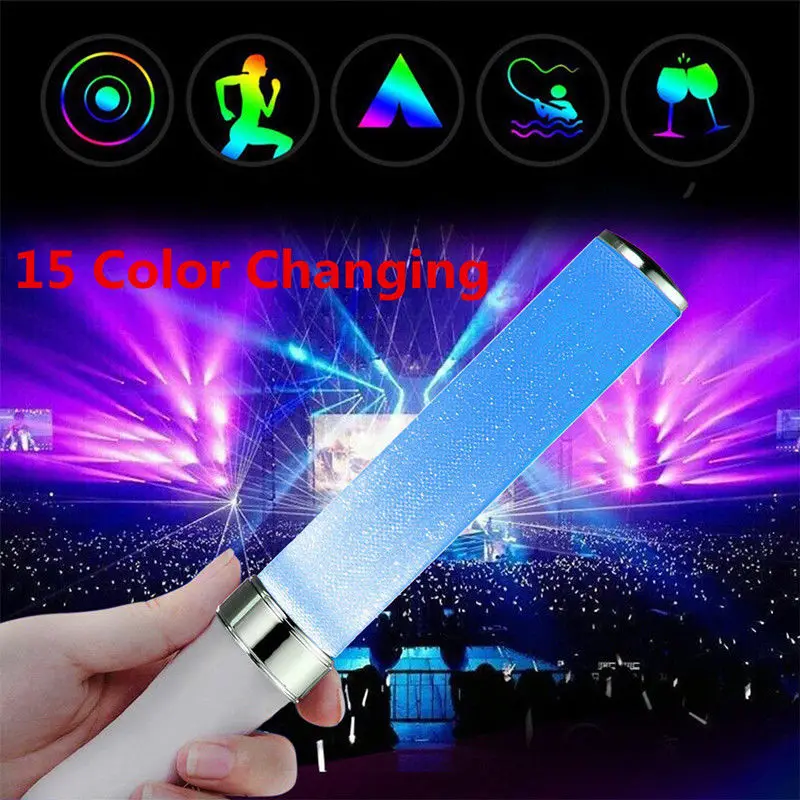 

Light Up Foam Sticks LED Wands Rally Rave Batons DJ Flashing Glow Stick Wedding