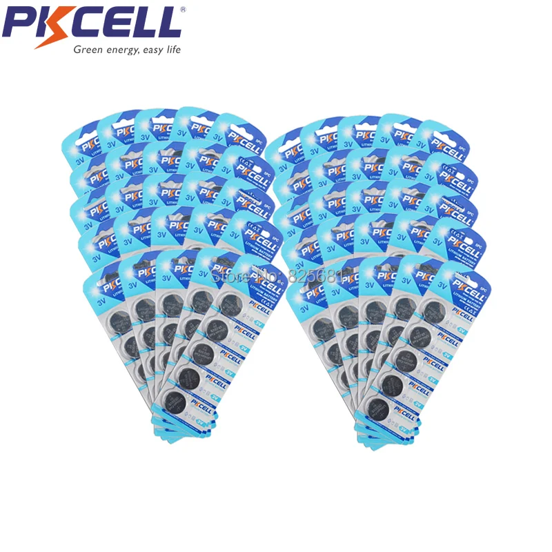 

250Pcs 50Card PKCELL CR2325 3V Battery Lithium Battery CR2325 2325 Battery For Remote Controls Heart Rate Monitor Watches