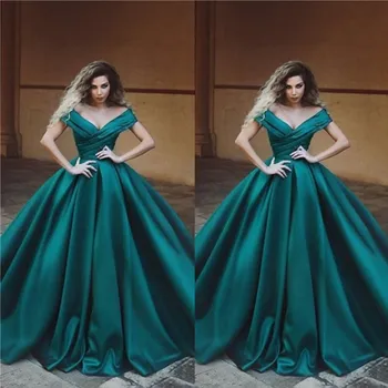

Ink Blue Dubai Women Long Evening Dress Elegant Off the Shoulder Ball Gown Custom Make Plus Size Formal Dresses