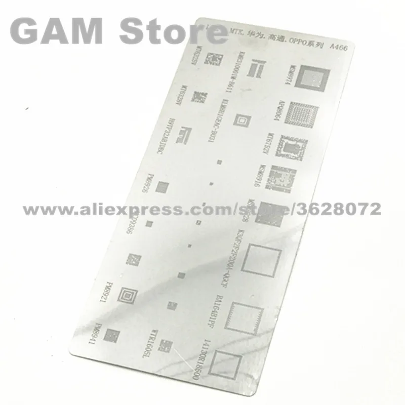 

MSM8974 8916 8928 MT6752V WTR1605L PM8921 8941 8926 BGA Stencil For Huawei OPPO RAM Reballing Pin Direct Heating Template A466