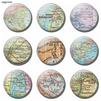 

Cairo Alabama Spain Prague Broadway Memphis Burlington Nevada Nicaragua Map Souvenir Fridge Magnets Refrigerator Stickers Decor