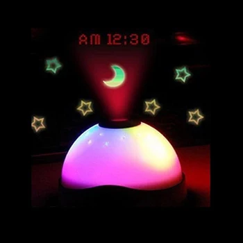 

LED Night Light Colorful Projection Clock Star Sky Magic Digital Projection Alarm Clock Lamp For Desk Bedside Projector Lights