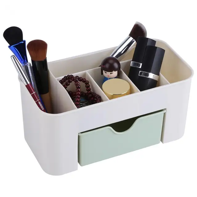 Plastic Storage Box Makeup Organizer Case Drawers Cosmetic Display Storage Organizer Office Sundries Make Up Container Boxes -