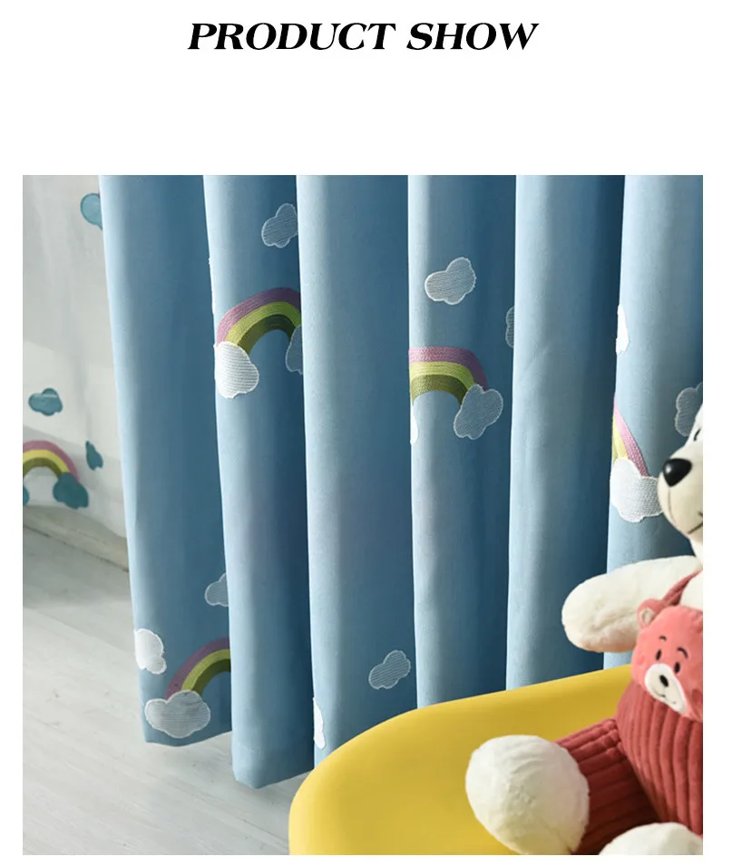 [Byetee] Штора для детской спальни, тканевая детская штора, вышитые занавески для кухни, двери для гостиной, детская комната, Затемненные