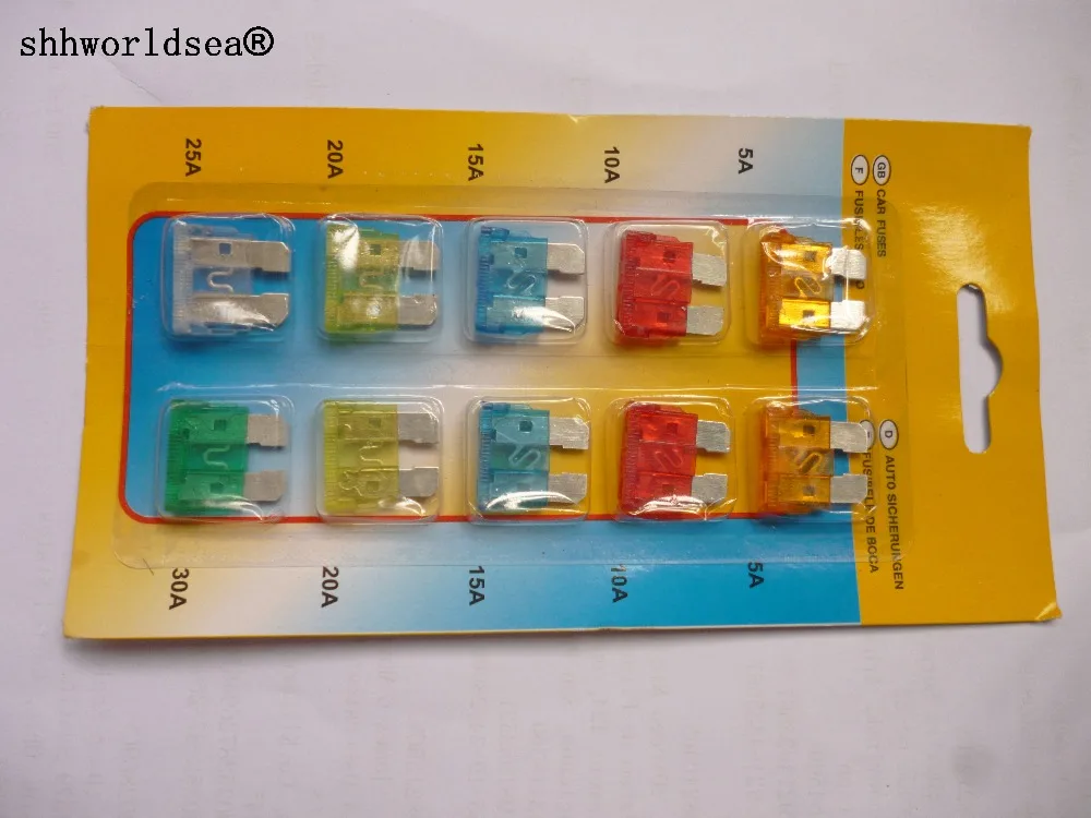 shhworldsea 100set Standard Blade Fuses Zinc Plastic Auto Car Truck