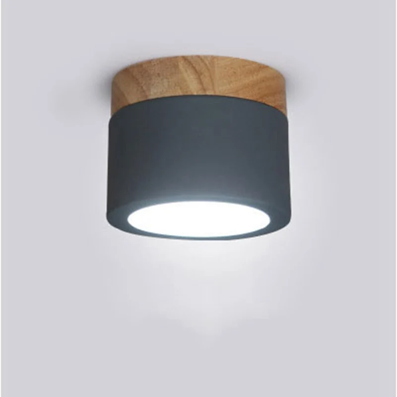 Nordic Minimalist Style Ceiling Lights Modern Wooden Ceiling Lamp for Living Room Bedroom Corridor Cafe Bar Light Iron Lighting (8)