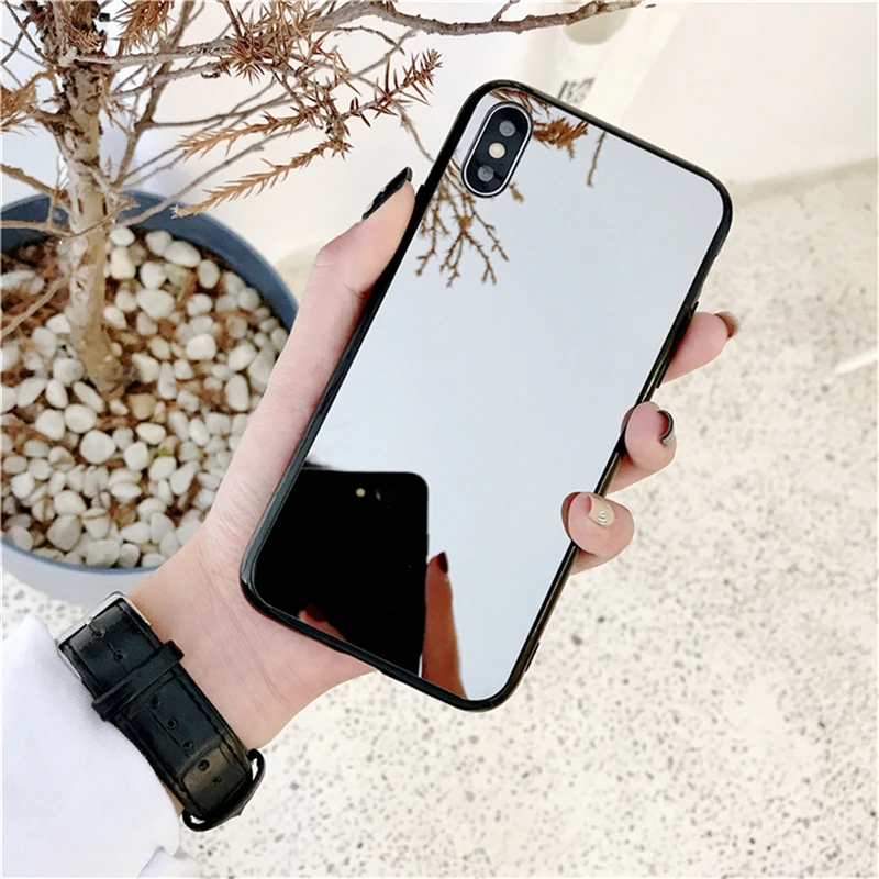 Eletei блестящее зеркало телефон чехол для iPhone 6 S 7 8plus X XR XS Max C зеркальным покрытием