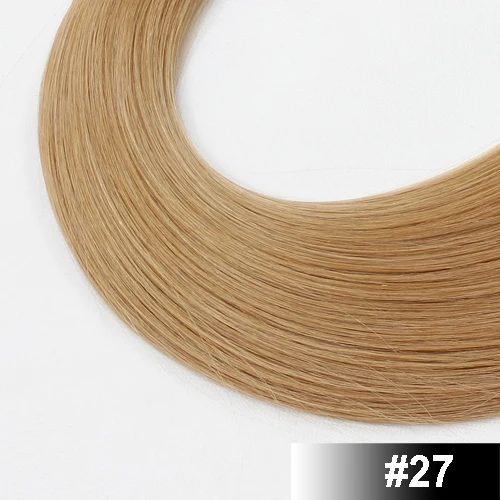 FOREVER HAIR 100 г/шт. 20 дюймов Натуральные Человеческие вплетаемые волосы Remy, Натуральные Прямые Волосы для наращивания, пучок уток, платиновый блонд, пряди - Цвет: #27