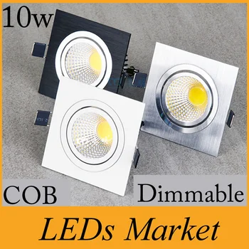 

Super Bright Recessed LED Dimmable Downlight COB10W LED Spot light LED decoration Ceiling Lamp AC 110V 220V or 12v CRI 85