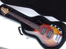 Free Hardcase New Music-man Ernie ball 5 string Ray electric bass in sunburst