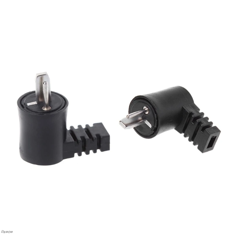 

5 Pcs 2 Pin Din Right Angle HiFi Speaker Plug Cable Audio Screw Solder Connector Damom