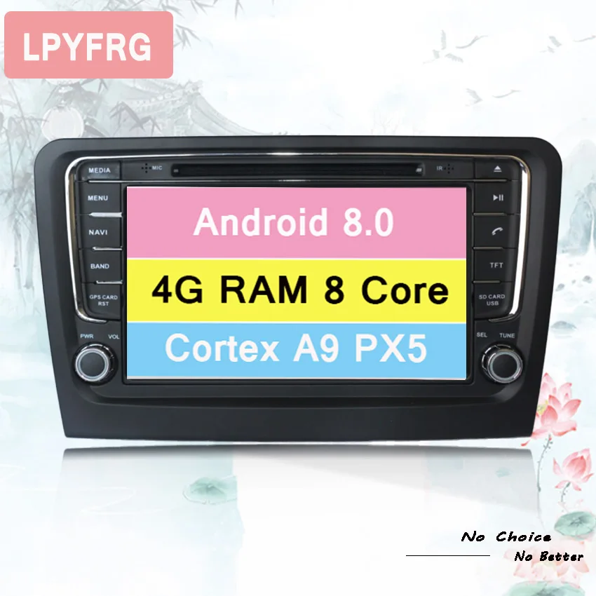 Best Android 9.0 Car Stereo DVD Player GPS Glonass Navigation for Skoda Rapid 2013 - 2018 RAM 4GB Video Multimedia Radio headunit 4