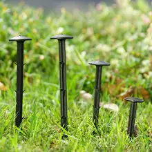 10PCS Black Ground Nail Stake for Plastic Tarp Tent Garden Lawn Netting#BO