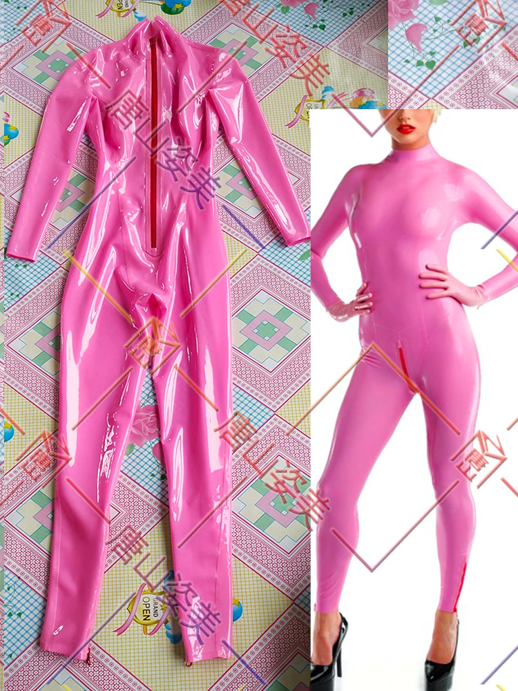 

LATEX CATSUIT WOMEN SEXY LATEX UNITARD BACK ZIP HAND ZIP CUSTOMIZED