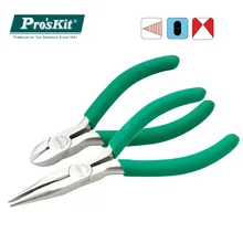 ProsKit 1 PK-036 S плоскогубцы с длинным носиком с зубьями игла Нескользящая плоскогубцы с острым наконечником 1 PK-037 S диагональные кусачки