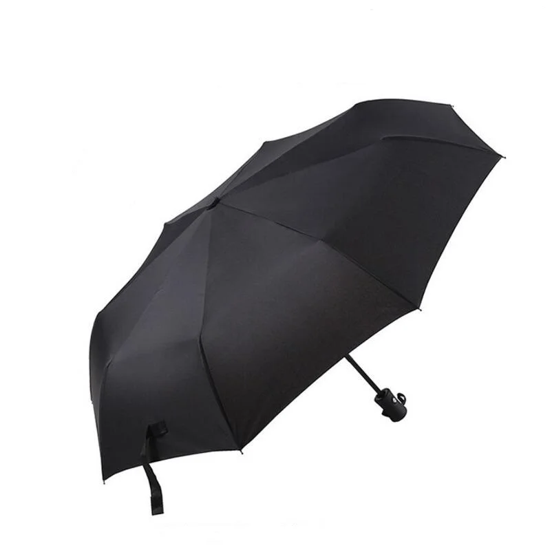 

New Durable Fashionable Advanced Three Folding Fully-Automatic UV-proof Business Solid Sunshade Rain Umbrellas Cheap for Sale