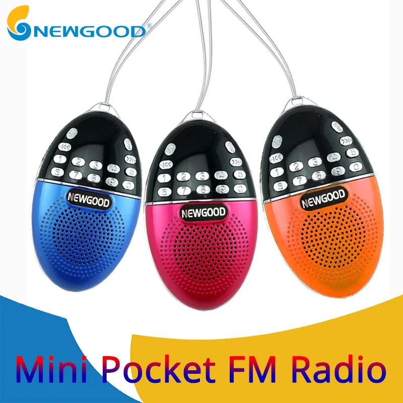 Мини Портативный fm радио Карманный MP3 плеер перезаряжаемый TF карта цифровой