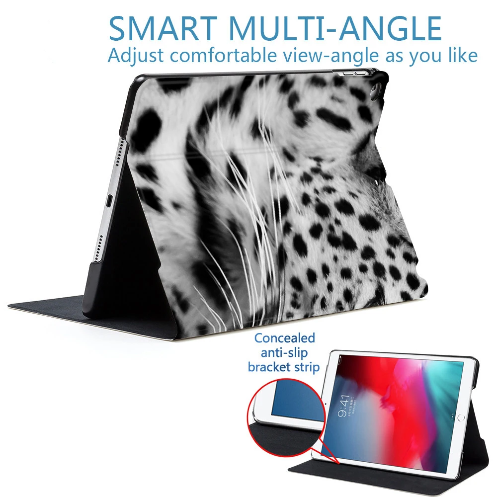 Чехол подставка из экокожи с леопардовым принтом для iPad Air 1 2 3 9 7 2018 56 2019 10 5 дюйма PRO