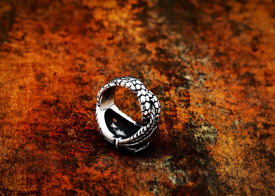 Байер 316L нержавеющая сталь норвежский викинг скандинавский Одина символ снэк-руны амулет Старший ФУТАРК кольцо для мужчин ювелирные изделия LR575